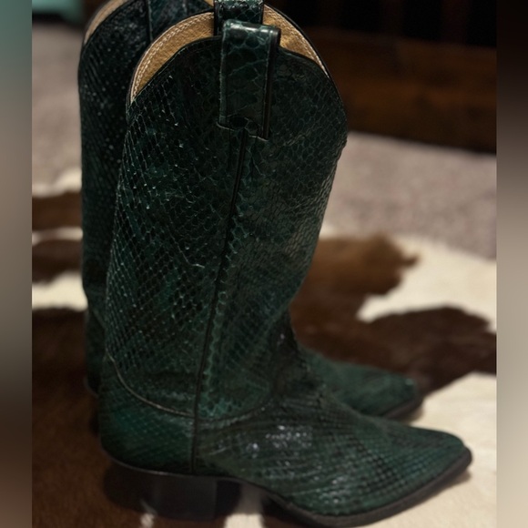 Vintage Justin python boots - Picture 1 of 2